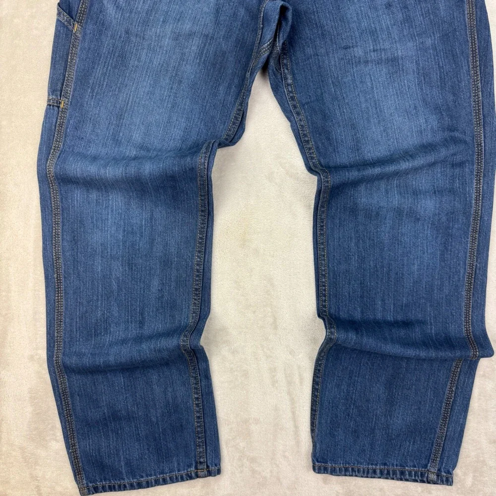 Ridgecut Carpenter Jeans Mens 32x32 Blue Straight Utility Workwear Loose